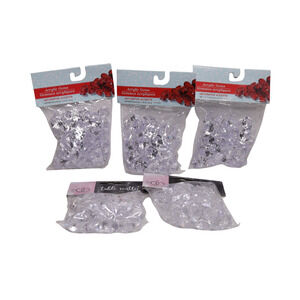 Lot Of 5 Bags Of Clear Acrylic Craft Gems 3.45 OZ. Per Bag - 3/4 Inches Wide